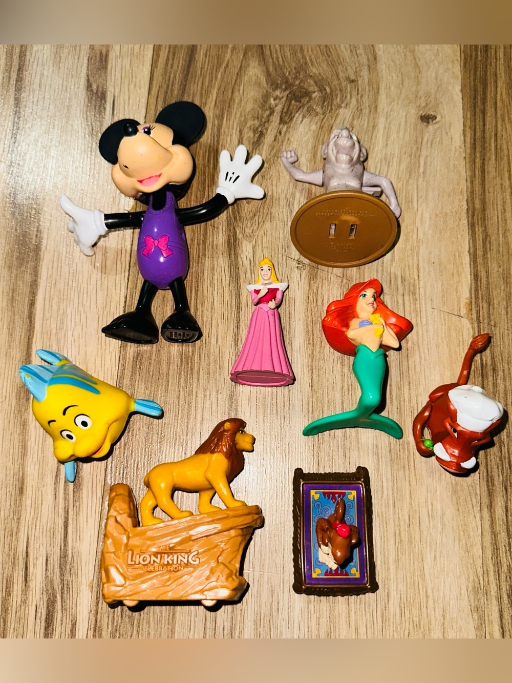 Disney Little Mermaid Lion King Minnie Mouse Toy Figure Bundle